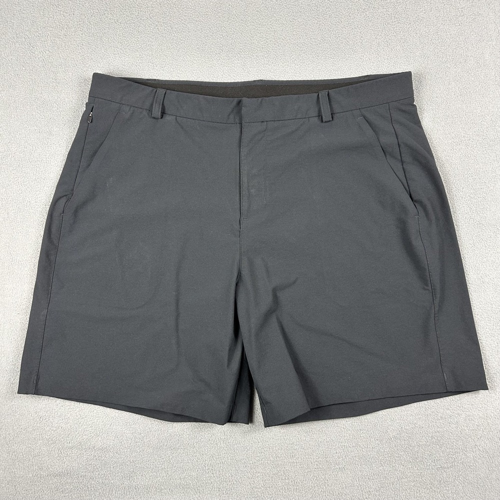 NOBULL Shorts Mens 38 Black Performance Golf Stretch Zip‎ Pocket Athletic Chino
